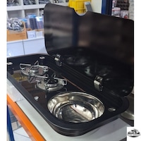 Kombinasyon İkili Ocak Evyeli 76x36.5 Cm Yatek Karavan Tekne Kombinasyon İkili Ocak Evyeli 76x36.5 Cm Yatek Karavan Tekne