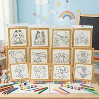 Mini Tuval Çocuk Boyama Seti 20x20 Cm - Akrilik Boya Ve Fırçalı Eğlenceli Çocuk Aktivite Seti Mini Tuval Çocuk Boyama Seti 20x20 Cm - Akrilik Boya Ve Fırçalı Eğlenceli Çocuk Aktivite Seti