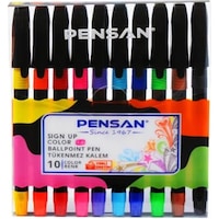 Pensan Tükenmez Kalem Çok Renkli 10'lu Pensan Tükenmez Kalem Çok Renkli 10'lu