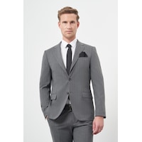 İmza Füme Çizgili Mono Yaka Astarlı 6 Drop Slim Fit Dar Kesim Takım Elbise 1001245102 Füme İmza Füme Çizgili Mono Yaka Astarlı 6 Drop Slim Fit Dar Kesim Takım Elbise 1001245102 Füme