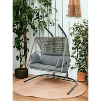Tu Tienda Tu Tienda İki Kişilik Rattan Örgü Salıncak Duman Renk Tu Tienda Tu Tienda İki Kişilik Rattan Örgü Salıncak Duman Renk