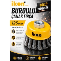 İkon Tools Burgulu Çanak Fırça 125 Mm Taşlama Uyumlu Çelik Tel Fırça Pas Kir Boya Temizleme Fırçası İkon Tools Burgulu Çanak Fırça 125 Mm Taşlama Uyumlu Çelik Tel Fırça Pas Kir Boya Temizleme Fırçası