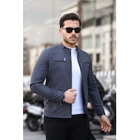 Mero Life Erkek Gri Su Ve Rüzgar Geçirmez Slim Fit Astarlı Mevsimlik Mont Gri Mero Life Erkek Gri Su Ve Rüzgar Geçirmez Slim Fit Astarlı Mevsimlik Mont Gri