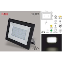 Cata Ct-4656 20 Watt Slim Led Projektör Beyaz Işık N11.560 Cata Ct-4656 20 Watt Slim Led Projektör Beyaz Işık N11.560