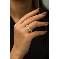 Papatya Ahengi Üç Sıra Yüzük Altın Kaplama 925 Ayar Gümüş Altın (511781092) Papatya Ahengi Üç Sıra Yüzük Altın Kaplama 925 Ayar Gümüş Altın (511781092)