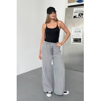 Giysa Kadın Beli Lastikli Bol Paça Çizgili Pantolon Lacivert - 26y 5004 Giysa Kadın Beli Lastikli Bol Paça Çizgili Pantolon Lacivert - 26y 5004