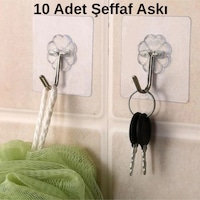 10 Lu Şeffaf Yapışkanlı Duvar Askısı, Kendinden Yapışkanlı Güçlü Kanca Çok Amaçlı Şeffaf 10 Lu Şeffaf Yapışkanlı Duvar Askısı, Kendinden Yapışkanlı Güçlü Kanca Çok Amaçlı Şeffaf