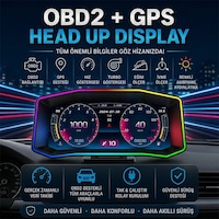 Ally P4 Obd2 + Gps Head Up Display Hud, Dijital Hız Göstergesi