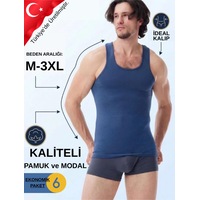 Mercan 6'lı Mavi Modal Atlet - Yumuşak Ve Konforlu, Hareket Özgürlüğü Mercan 6'lı Mavi Modal Atlet - Yumuşak Ve Konforlu, Hareket Özgürlüğü