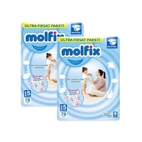 Molfix Bebek Bezi 5 Numara Junior Ultra Fırsat Paketi 2 x 78 Adet 2'li Molfix Bebek Bezi 5 Numara Junior Ultra Fırsat Paketi 2 x 78 Adet 2'li