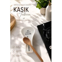 Porsima 590 Hand Made 27 Cm Porselen Kaşık Altlığı - Tezgah Üstü Mutfak Organizer Stand Porsima 590 Hand Made 27 Cm Porselen Kaşık Altlığı - Tezgah Üstü Mutfak Organizer Stand