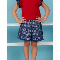 Denokids Ollie&Olla Laci Dantelli Kız Şort Çok Renkli Denokids Ollie&Olla Laci Dantelli Kız Şort Çok Renkli