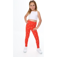 Toontoy Kids Toontoy Kız Çocuk Tavşan Baskılı Tayt Nar Çiçeği Toontoy Kids Toontoy Kız Çocuk Tavşan Baskılı Tayt Nar Çiçeği