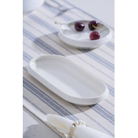 Acar Rumi Oval Kayık Tabak - 23 Cm Beyaz Acar Rumi Oval Kayık Tabak - 23 Cm Beyaz