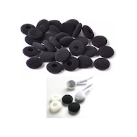 Kulaklık Süngeri, Kulaklık Yastığı 24 Adet (18 Mm) - Siyah