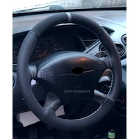 Ford Focus 1 Dikmeli Direksiyon Kılıfı Alkantra Delikli Gri Yüzük Ford Focus 1 Dikmeli Direksiyon Kılıfı Alkantra Delikli Gri Yüzük