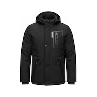 Mero Life Outdoor Su Ve Rüzgar Geçirmez Kapitone Içi Kürklü Softshell Mont Siyah
