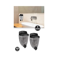 2 Adet Duvara Monte Sıvı Sabunluk F011s, Mutfak Banyo Duş Şampuan Dezenfektan Sabun Dispanseri Siyah Siyah 2 Adet Duvara Monte Sıvı Sabunluk F011s, Mutfak Banyo Duş Şampuan Dezenfektan Sabun Dispanseri Siyah Siyah