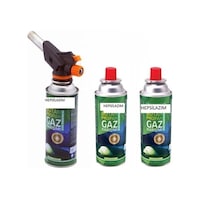 Hepsilazım Pürmüz Pratik Çakmaklı Ayarlı Tüp Hürmüz Set 4 Lü Set 227 Gr 1300 Alev Pratik Mangal Ateş Çakmağı