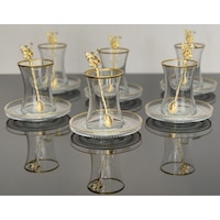 Atabey Home Çay Set 18 Parça 6 Kişilik Japon Gülü Çay Kaşıklı Lav Atabey Home Çay Set 18 Parça 6 Kişilik Japon Gülü Çay Kaşıklı Lav