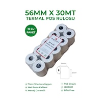 56x30 Termal Rulo Yazarkasa Pos Rulosu 10 Paket 100 Adet Tse Belgeli Bpa Free 56x30 Termal Rulo Yazarkasa Pos Rulosu 10 Paket 100 Adet Tse Belgeli Bpa Free