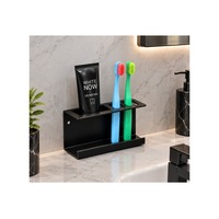 Metal Diş Fırçası Ve Diş Macunu Tutucu - Siyah Banyo Düzenleyici Organizer, Duvara Monte Diş Fırçalık Diğer Metal Diş Fırçası Ve Diş Macunu Tutucu - Siyah Banyo Düzenleyici Organizer, Duvara Monte Diş Fırçalık Diğer