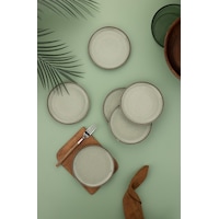 Kütahya Porselen Moderna 6 Parça 15cm Düz Tabak Yeşil 447018 Kütahya Porselen Moderna 6 Parça 15cm Düz Tabak Yeşil 447018