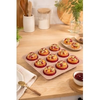 Porsima 30017-1 Silikon 9lu Muffin Kalıbı Köstebek Kek Kalıbı Krem 24,5cm Porsima 30017-1 Silikon 9lu Muffin Kalıbı Köstebek Kek Kalıbı Krem 24,5cm