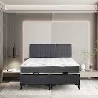 Country Çift Kişilik Baza Comfort Yatak Haki Başlık 3'lü Set Konuma Özel Teslimat 140 x 190 CM Country Çift Kişilik Baza Comfort Yatak Haki Başlık 3'lü Set Konuma Özel Teslimat 140 x 190 CM
