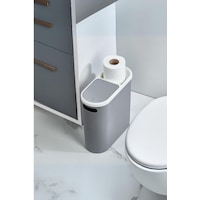 Gri Kapaklı Wc Kağıtlıklı Çöp Kovası & Ofis Çöp Kovası 10 Lt Gri Kapaklı Wc Kağıtlıklı Çöp Kovası & Ofis Çöp Kovası 10 Lt