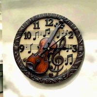 Keman Müzik Renkli Baskı Desenli Sayılı Hediyelik Ahşap Sessiz Tablo Duvar Saati 730 Çok Renkli Keman Müzik Renkli Baskı Desenli Sayılı Hediyelik Ahşap Sessiz Tablo Duvar Saati 730 Çok Renkli
