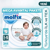 Molfix Premium Mega Avantaj Paketi 4 Beden 344 Aadet 4 Numara 4'lü Molfix Premium Mega Avantaj Paketi 4 Beden 344 Aadet 4 Numara 4'lü