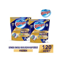 Bingo Akıllı Kapsül Pro Max Bulaşık Makinesi Deterjanı 2 x 60 Tablet Bingo Akıllı Kapsül Pro Max Bulaşık Makinesi Deterjanı 2 x 60 Tablet