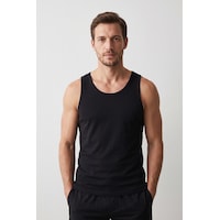 Elemge Premium Pamuklu Süprem Nefes Alan Ter Emici Yumuşak Doku Compact Penye Erkek Siyah Atlet Regular Fit Normal Kesim Esnek Likralı Terletmez Elastan Elemge Premium Pamuklu Süprem Nefes Alan Ter Emici Yumuşak Doku Compact Penye Erkek Siyah Atlet Regular Fit Normal Kesim Esnek Likralı Terletmez Elastan
