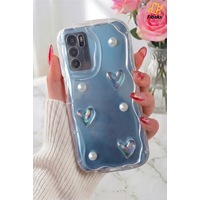 Fibaks Oppo A16 Uyumlu Kılıf 3d Kalpli İnci Tasarımlı Desenli Kamera Korumalı Şeffaf Silikon Kapak Fibaks Oppo A16 Uyumlu Kılıf 3d Kalpli İnci Tasarımlı Desenli Kamera Korumalı Şeffaf Silikon Kapak