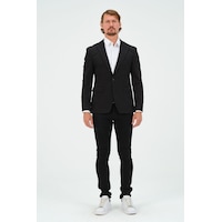 Bonesti Erkek Slim Fit Blazer Ceket Siyah Bonesti Erkek Slim Fit Blazer Ceket Siyah