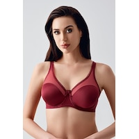 New Bra Kadın C Kap Balenli Tül Detaylı Toparlayıcı Sütyen Bordo 2304 Bordo New Bra Kadın C Kap Balenli Tül Detaylı Toparlayıcı Sütyen Bordo 2304 Bordo