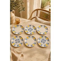 Limon 6 Lı 20 Cm Seramik Pasta Ve Servis Tabağı Seti Beyaz Limon 6 Lı 20 Cm Seramik Pasta Ve Servis Tabağı Seti Beyaz
