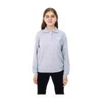 Toontoy Kız Çocuk Çelenk Tnty Baskılı Sweatshirt Gri Melanj Toontoy Kız Çocuk Çelenk Tnty Baskılı Sweatshirt Gri Melanj