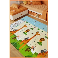 Safari Walk Çift Taraflı Katlanabilir Oyun Halısı Ve Matı Premium Seri Taşıma Çantalı-180x120 Safari Walk Çift Taraflı Katlanabilir Oyun Halısı Ve Matı Premium Seri Taşıma Çantalı-180x120