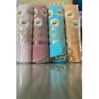 Daisy Soft 4lü Nakışlı Çeyizlik Havlu Takımı Çok Renkli Daisy Soft 4lü Nakışlı Çeyizlik Havlu Takımı Çok Renkli