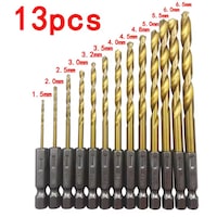 Rekotools-1/4'' Bits Saplı Tin Kaplı Hss Matkap Ucu Seti 13 Parça Rekotools-1/4'' Bits Saplı Tin Kaplı Hss Matkap Ucu Seti 13 Parça