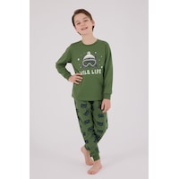 Rolypoly Erkek Çocuk Yeşil Pijama Takımı Rp3669-c-v1 Rolypoly Erkek Çocuk Yeşil Pijama Takımı Rp3669-c-v1