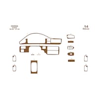 Honda Civic Torpido Kaplama 1992-1995 14 Parça Açık Meşe Honda Civic Torpido Kaplama 1992-1995 14 Parça Açık Meşe