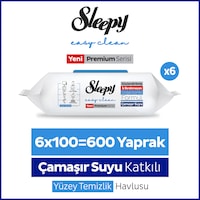 Sleepy Easy Clean Premium Çamaşır Suyu Katkılı Yüzey Temizlik Havlusu Mendili 6x100 (600 Yaprak) Sleepy Easy Clean Premium Çamaşır Suyu Katkılı Yüzey Temizlik Havlusu Mendili 6x100 (600 Yaprak)