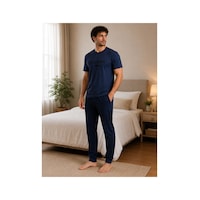 Pijamask Erkek Lacivert Dream Big Baskılı Pamuklu Uzun Pantolonlu Pijama Takımı Rahat Ev Giyim Lacivert Pijamask Erkek Lacivert Dream Big Baskılı Pamuklu Uzun Pantolonlu Pijama Takımı Rahat Ev Giyim Lacivert