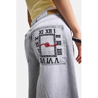 it's basic Kadın Gri 12s6-12 Süper Baggy Fit Yırtık Ve Nakış Detaylı Özel Tasarım Denim Jean it's basic Kadın Gri 12s6-12 Süper Baggy Fit Yırtık Ve Nakış Detaylı Özel Tasarım Denim Jean