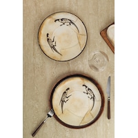 Kütahya Porselen Bone Mytho 2 Parça 27 Cm Servis Tabağı Beyaz Ve Altın Kütahya Porselen Bone Mytho 2 Parça 27 Cm Servis Tabağı Beyaz Ve Altın