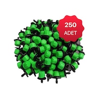 Damlama Sulama Debi Ayarlı Büyük Meme Yeşil Damlatıcı (250 Adet) Damlama Sulama Debi Ayarlı Büyük Meme Yeşil Damlatıcı (250 Adet)