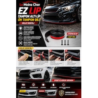 Peugeot 3008 Active Ez Lip Tampon Altı Lip Ön Tampon Dili 2 Metre Yapışkanlı Vidalı